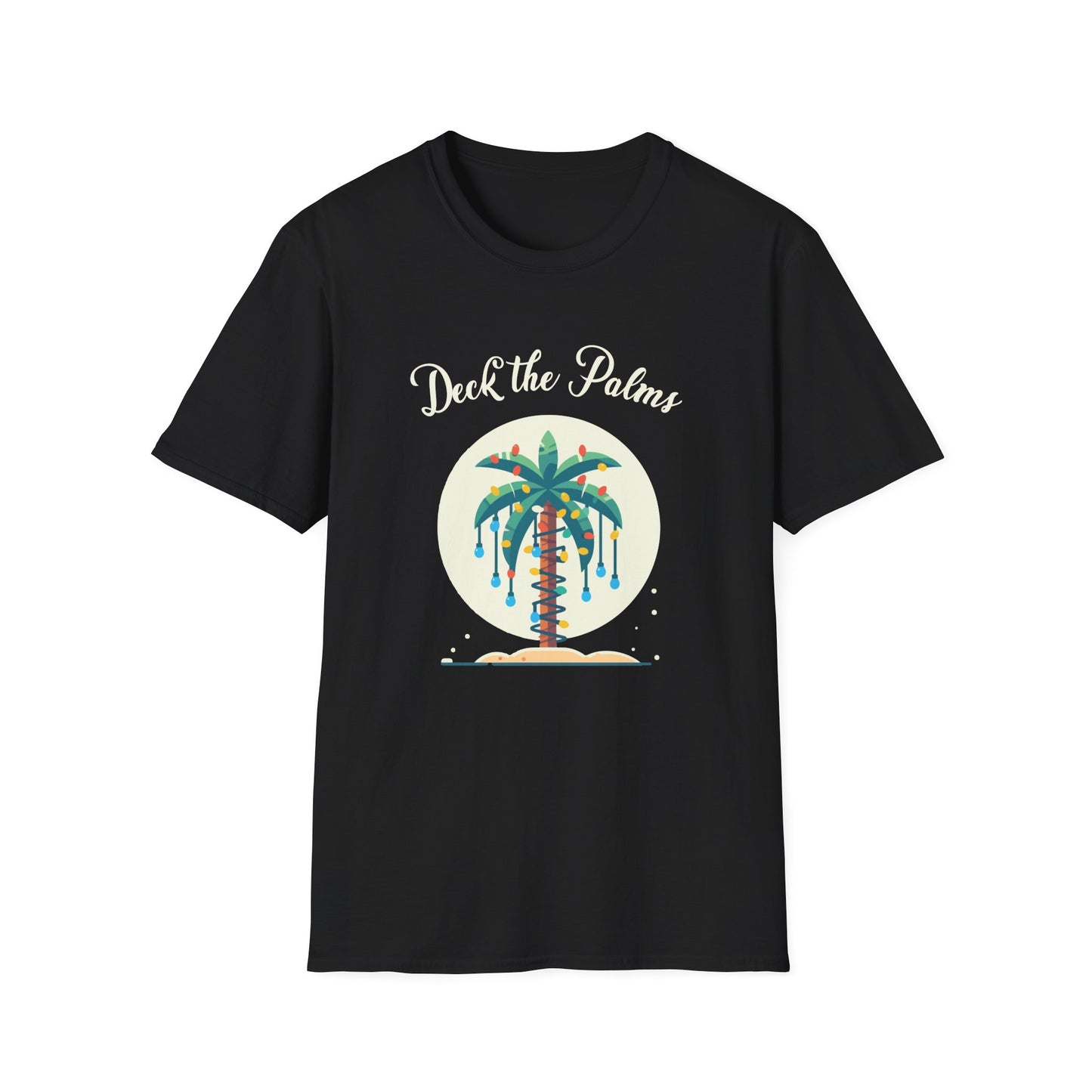 Deck the Palms T-Shirt - Festive Holiday Beachwear