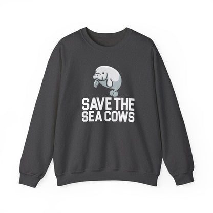 Save the Sea Cows (Manatees) Crew Neck Sweatshirt