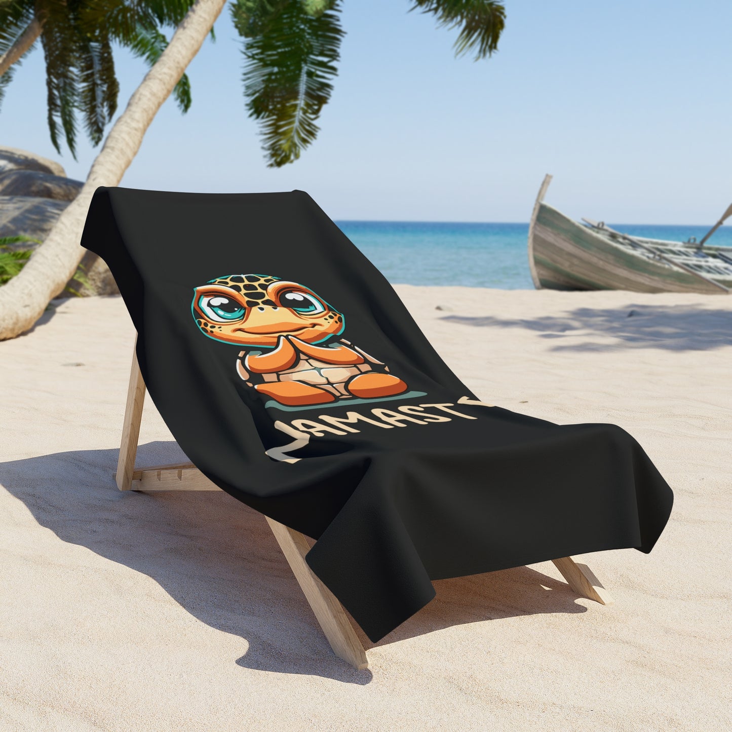 Sea Turtle Namaste Beach Towel