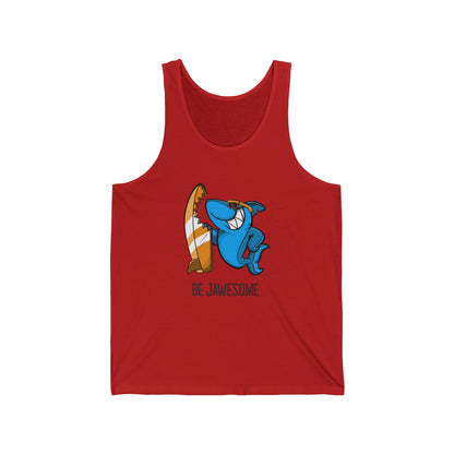 Be Jawesome (Surfing Shark) Jersey Tank