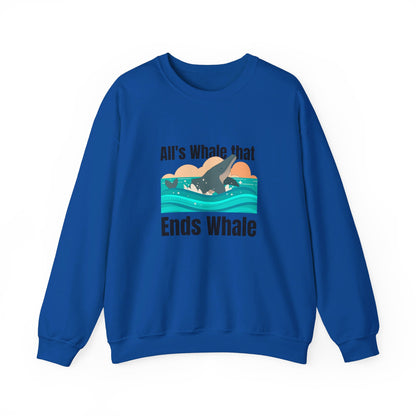 All's Whale That Ends Whale Crewneck Sweatshirt