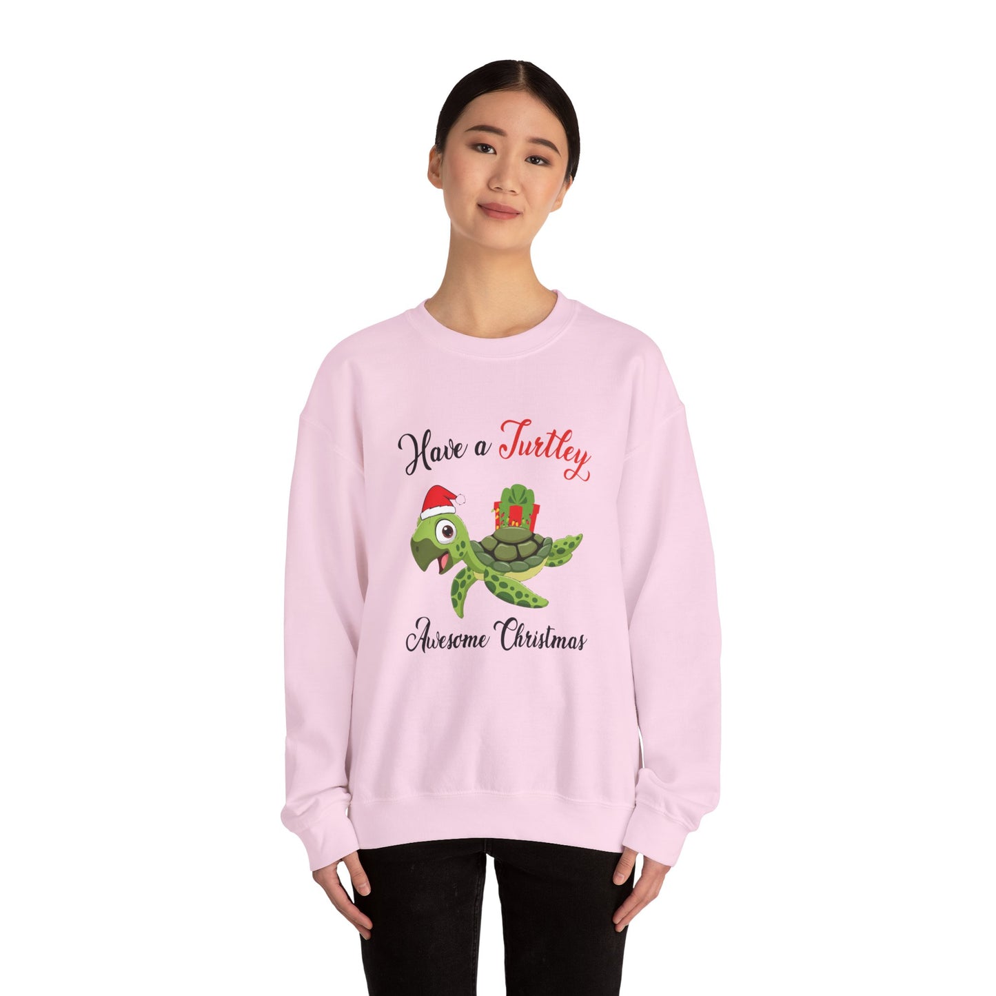 Unisex Crewneck Sweatshirt - Have a Turtley Awesome Christmas